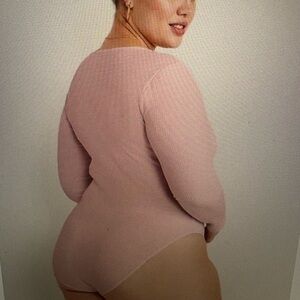 Brand New Long-Sleeve Rib-Knit Bodysuit plus size black 4x OLD NAVY